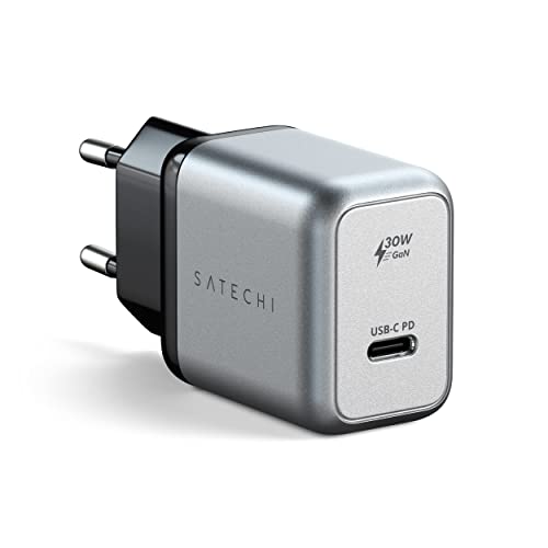 Satechi 30W USB C PD Wandladegerät – Unterstützt Power Delivery – Für M2/M1 iPad Pro/Air, iPhone 14 Pro Max/14 Pro/14/14 Plus, iPhone 13 Pro Max/13 Pro/13/13 Mini