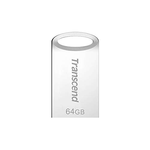 Transcend 64GB kleiner und kompakter USB-Stick 3.1 Gen 1 (für den Schlüsselanhänger) JetFlash silber TS64GJF710S