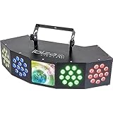 Ibiza - COMBI-FX4 - Vielseitiger 3-in-1 Lichteffekt WASH - MOON - STROBE mit 6 DMX Kanälen - 4 x 12 RGBW LEDs