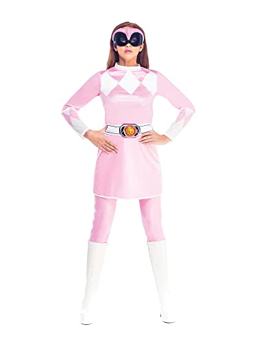 Rubie's Offizielles Pink Power Ranger Kostüm Damen Superhelden-Ranger-Kostüm, Größe 34-8