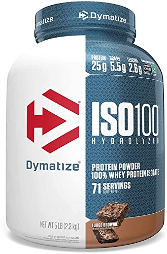 Dymatize ISO 100 Fudge Brownie 900g - Whey Protein Hydrolysat + Isolat Pulver