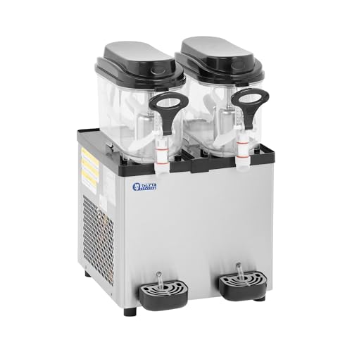 Royal Catering RCSL 2/6A Slush-Maschine 2 x 6 l digitales Bedienfeld Slush-Eismaschine Slushy Maker Slush Ice Maschine