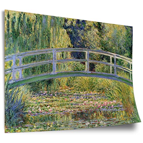 Printistico Poster Claude Monet - Japanische Brücke über den Seerosenteich (1899) Kunstdruck ohne Rahmen, Wandbild - A4, A3, A2, A1, A0, XXL - Wohnzimmer, Schlafzimmer, Küche, Deko