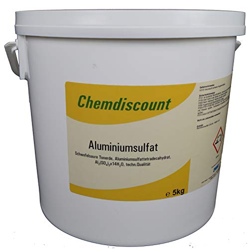 Chemdiscount 5kg Aluminiumsulfat, 17/18%, Dünger, Flockmittel, Isoliersalz