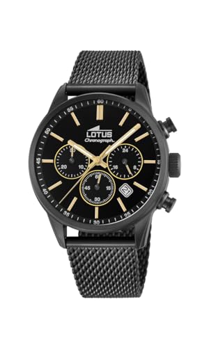 Lotus Herren Chronograph Quarz Uhr mit Edelstahl Armband 18700/2