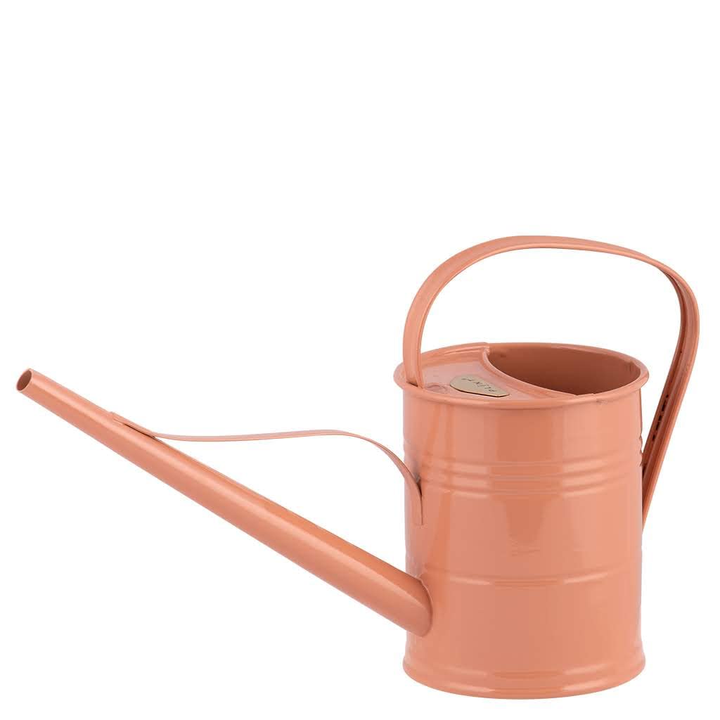 PLINT 1.5L Watering Can, Modern Style Watering Pot for Indoor and Outdoor House Plants, Coloured Galvanised Powder Coated Steel, Metal Design with Narrow Spout and High Handle, Terracotta Rose