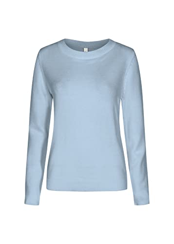 SOYACONCEPT Womens SC-Blissa 15 Basic Round Neck Knit Pullover, Cashmere Blue, XL