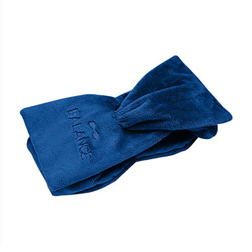 Gravity Gewichts Schlafmaske für Frauen und Herren Gewichtsband Einschlafhilfe Schlafbrille Augenmaske für Nachtschlaf, Nickerchen und Reise in Blau 73x10 cm 0,3kg