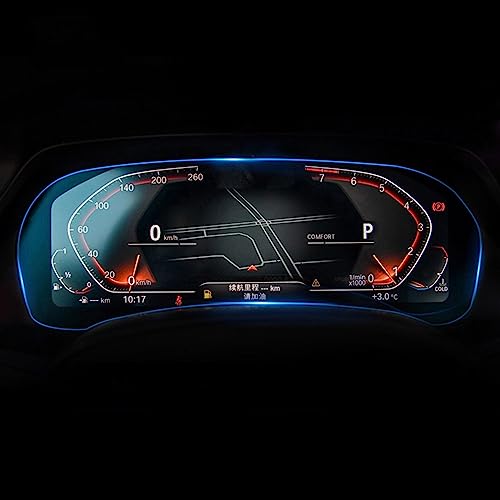 NOVSKI  Armaturenbrett-Panel-Folie Anti-Kratz-Schutz Tachometer Gehärtete Glasfolie Autozubehör, für BMW G30 G31 Serie 5 2020 2021
