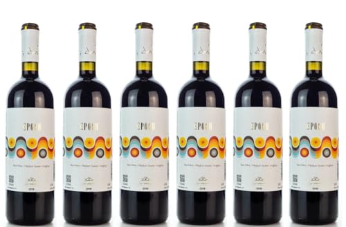6x EPOCH Rotwein Imiglykos lieblich je 750ml von Douloufakis + 1 Probier Sachet Olivenöl aus Kreta a 10 ml - griechischer roter Wein mittelsüß Griechenland Wein Set