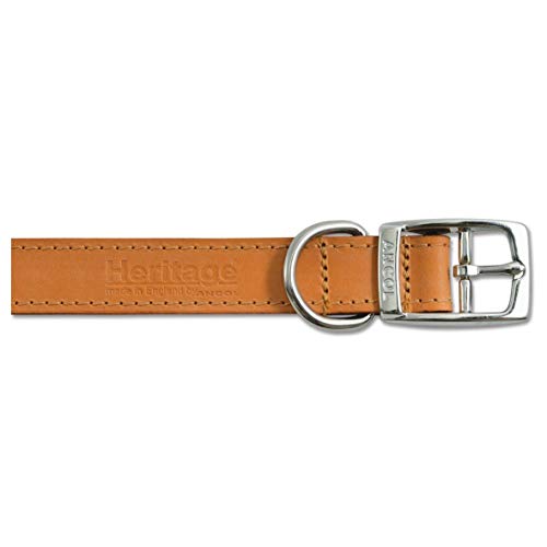 Ancol - Leather Collar Tan - 24" - EU/UK