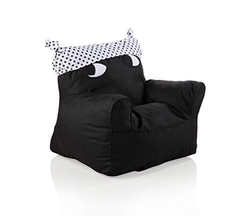 Sweety Toys 11520 Sessel Kindersessel schwarz mit weissem Hut- indoor/outdoor-waterproof