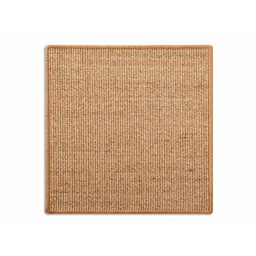 Floori® Sisal Kratzteppich | Naturfaser: nachhaltig und umweltfreundlich | Kratzmatte für die Krallenpflege Ihrer Katze | Cork, 100x100cm