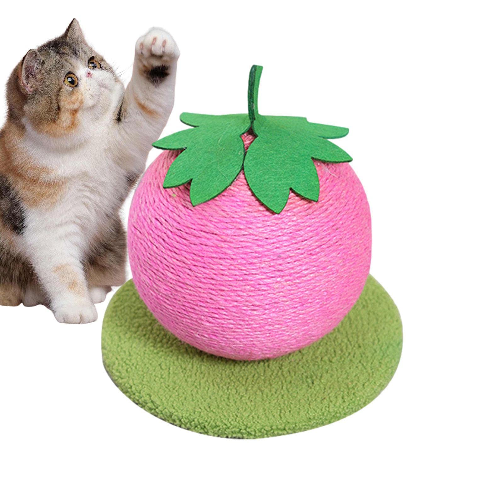 Katzenkratzball,Kratzbaum in Fruchtform für Hauskatzen - 10-Zoll-Katzenkratzbaum für Erwachsene Katzen und Kätzchen, moderner Katzenkratzbaum aus natürlichem Sisal zur Entlastung