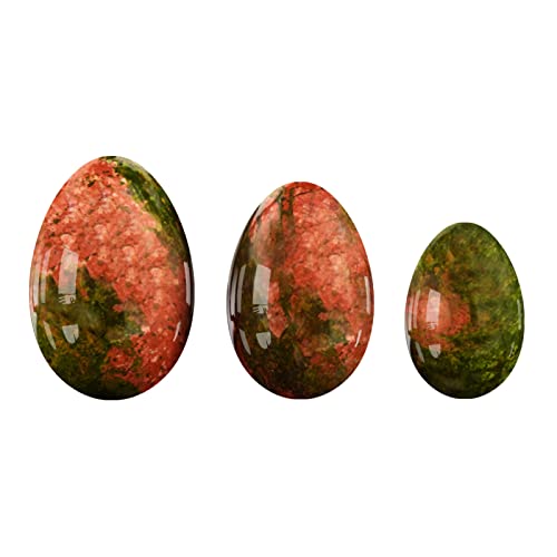 Yoni Egg 16 Arten Kristall-Massageball for Frauen Kegel-Übung Jade-, Jade-Eier ERTEYIN (Color : Unakite Eggs)