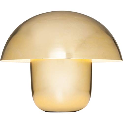 Kare Design Tischleuchte Mushroom Messing, moderne, große Tischlampe, Metall, Designerlampe Pilzoptik gold, Nachttischlampe Mushroom, 1x E27 exkl. (H/B/T) 44x50x50cm [Energieklasse A]