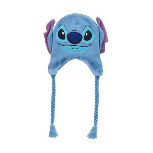 Concept One Unisex-Erwachsene Disney Lilo and Stitch Winter Mütze Strickmütze Strumpf Cap Beanie-Mtze, blau, Einheitsgröße