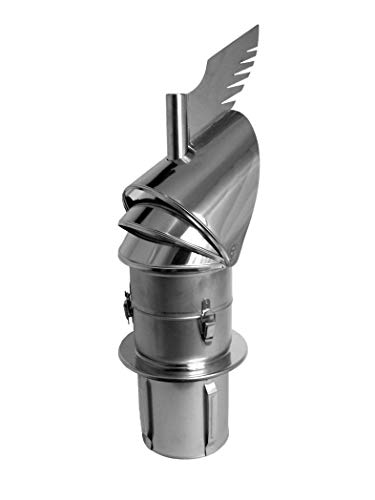 ROTOWENT DRAGON PTU zum Einstecken - Selbst Drehend Schornsteinaufsatz | Chrome | 150 200mm (200mm)