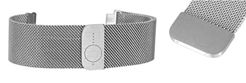 BandOh 22mm Milanaise Uhrenarmband Silber mit Magnetschließe Quick-Release