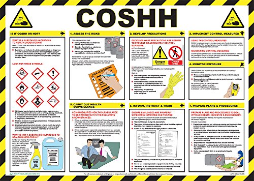 Poster Safety First Aid Group COSHH – laminiert (A2)