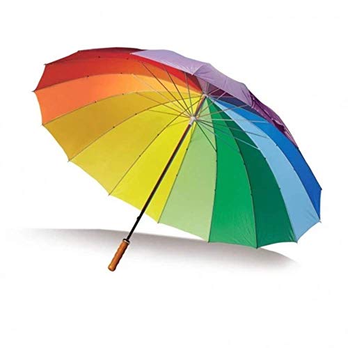 BENSON Regenschirm Golf Regenbogen 130 cm