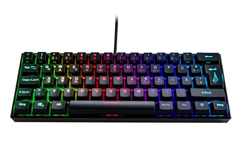 SureFire Kingpin M1 60% Mechanical RGB Gaming Keyboard QWERTZ German