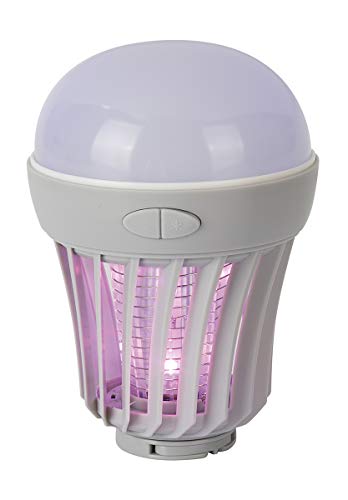 Jata Hogar MELI0320 Insektenentferner und tragbare Lampe mit 3 Intensitätsstufen, 6 x UV-LED-Lampen als Lockstoff, wasserdicht, Aktionsbereich: 25 m², Verwendung im Innen- und Außenbereich