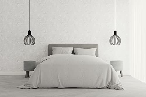 Italian Bed Linen Elegant Bettbezug, Weiß, Doppelte, 100% Mikrofaser