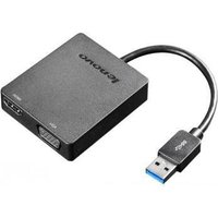 Lenovo Universal USB 3.0 to VGA/HDMI Adapter - Externer Videoadapter - USB 3.0 - HDMI, VGA - für Miix 510-12, 520-12, 710-12, ThinkPad E57X, L470, L570, P51, P71, T470