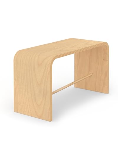 Tojo sit I Kleiner Hocker Holz 70 x 30 x 40 cm I Holzhocker Natur I Sitzhocker, ideal als Nachttisch & Beistelltisch geeignet I Bis 130 kg belastbar