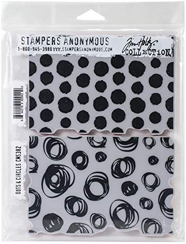 Tim Holtz Cling Stamps 7"X8.5"-Dots & Circles