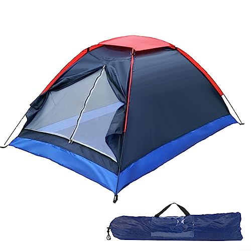 Camping-Zelt für 2 Personen, wasserdicht, Rucksackreisen, Zelte, einfacher Aufbau, leicht, für Wandern, Hinterhof, Marineblau