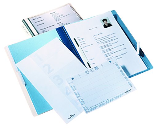 Durable 255506 Personalhefter (mit Deckblatt und Taben, 5 Unterteilungen, inkl. Hängeschiene) 5 Stück blau