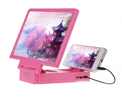 Pixier Lupe Premium-Smartphone-Lupe mit 2X-4X Bildschirm-Lupe für Smartphone Mit lautsprecher/pink