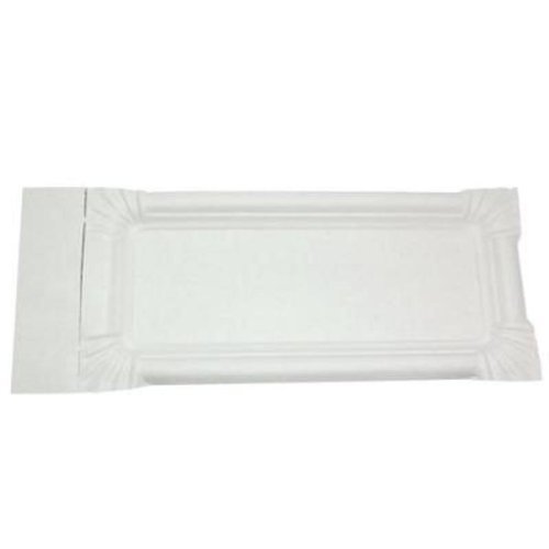 Gastro-Bedarf-Gutheil 1000 x Pappteller 8 x 18 + 3 cm Abriss weiß Bratwurst - Pappen