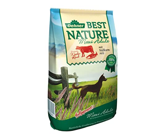 Dehner Best Nature Hundetrockenfutter, Maxi Adult, Rind und Lachs, 12.5 kg