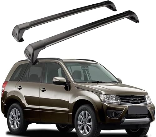 2 Stück Auto-Dachträger-Querträger für Suzuki Grand Nomade 5-Türer SUV 2007–2017, Seitenträger aus Aluminiumlegierung, Querträger, Dachträger, Gepäckträger, Gepäckhalterung