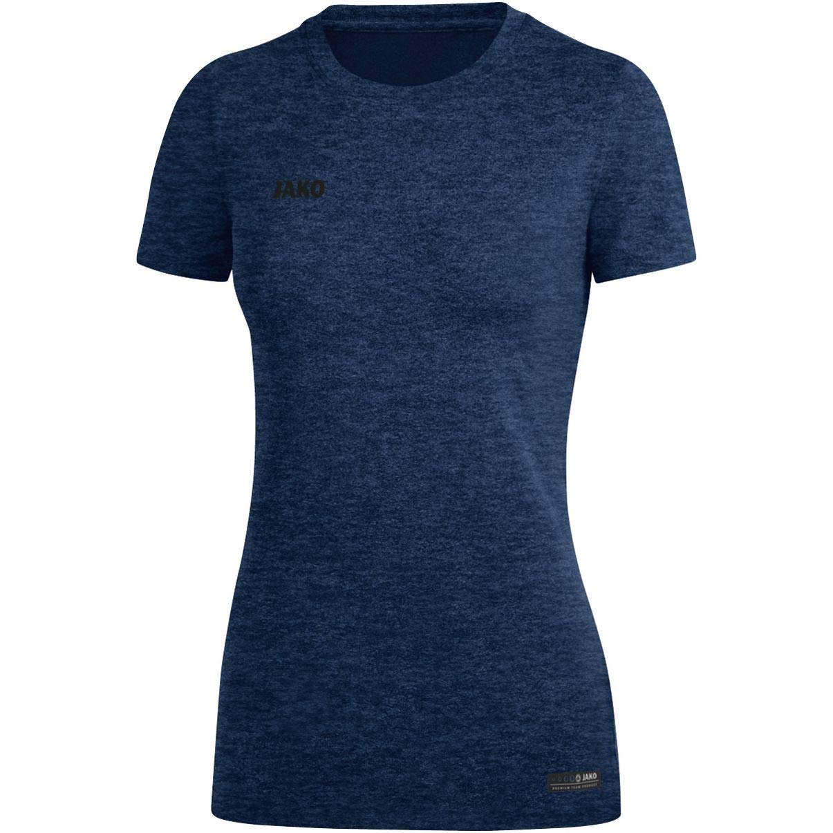 JAKO Damen T-Shirt Premium Basics, marine meliert, 40, 6129