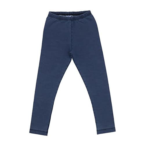 Walkiddy Leggings aus Jeans (baumwolle bio) 86, Unifarben, Dunkel Blau - Nachhaltig, ökologisch und fair produziert in Europa - GOTS zertifizierte, hautsympathische Bio Babykleidung und Kinderkleidung
