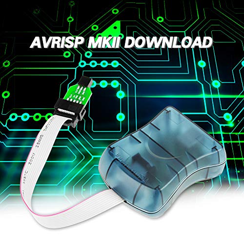 USB AVRISP MkII Programmierer, USB- oder Zielplatinen-RC-Oszillator-Kalibrierungsprogrammierer, für Xp / Win7 / Win8 / Win10 einstellbare Geschwindigkeit