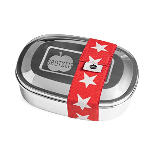Brotzeit Lunchboxen duo Brotdose Jausenbox mit Unterteilung aus Edelstahl 100% BPA frei