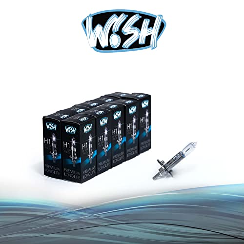 Wish® H1 LongLife 12V 55W P14,5s Halogen Glühbirnen Lampe Scheinwerferlampen (H1 LongLife Vorteilspack)