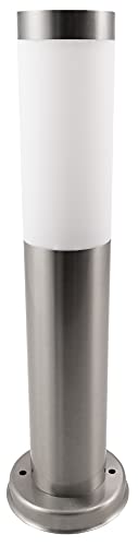 McShine - Gratenleuchte Pollerleuchte Sockelleuchte aus Edelstahl | GL-450 | E27-Fassung auch für LED Leuchtmittel | Outdoor stehlampe LED Außenleuchte Höhe 45cm, IP44