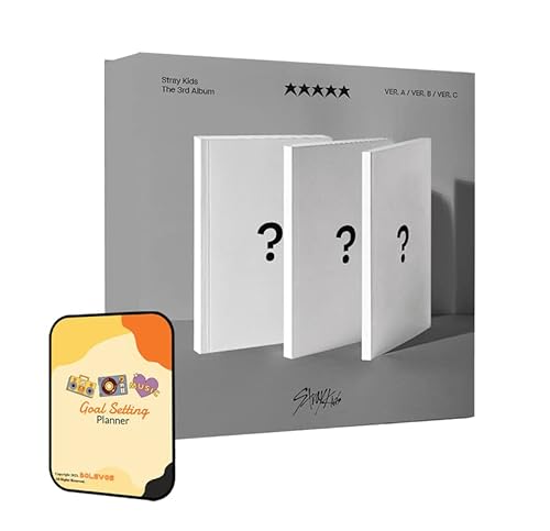 Stray Kids (5-STAR) Album [Normal ver. (VER. B)]+Pre Order Benefits+BolsVos Exclusive K-POP Inspired Digital Merches (Goal Setting Planner, Sticker Pack)