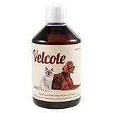 GRAU - das Original - Velcote, kaltgepresstes Öl mit wichtigen Omega 3 - und Omega -6 Fettsäuren zur Unterstützung des Fellwechsels 1er Pack (1 x 500 ml), Ergänzungsfuttermittel für Hunde & Katzen