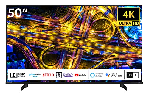 Toshiba 50UL4D63DGY 50 Zoll Fernseher/Smart TV (4K Ultra HD, HDR Dolby Vision, Sound by Onkyo, Triple-Tuner) - 6 Monate HD+ inkl.