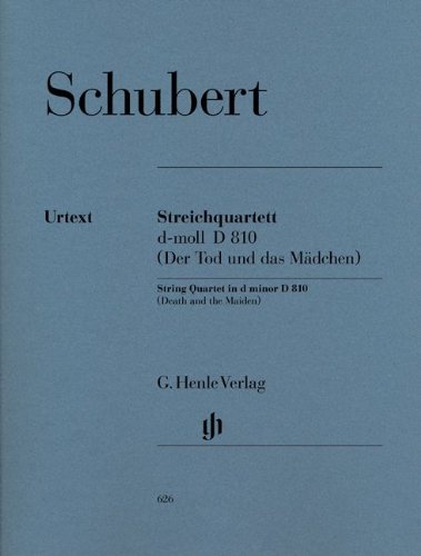 HENLE VERLAG SCHUBERT F. - STRING QUARTET THE DEATH AND THE MAIDEN D MINOR D 810 Klassische Noten Streichensemble