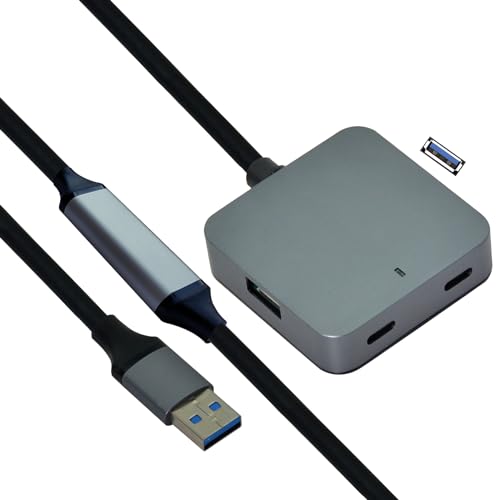VALUE USB3.2 Gen1 Hub 2xA+ 2xC mit Verlängerungskabel 10m (12.99.1125)