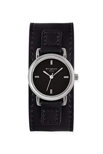Bergmann 1961 Damen Uhr Analog Quarz PU-Lederamband schwarz