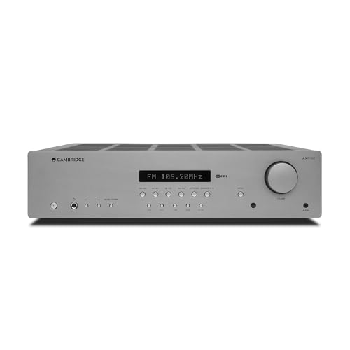 Cambridge Audio AXR100 – 100-Watt-Stereo-Verstärker mit eingebautem Phono-Vorverstärker, Bluetooth und AM/FM